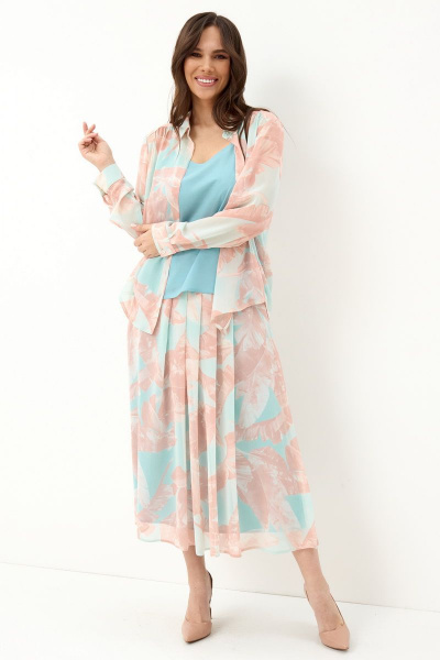 Блуза, топ, юбка Магия моды 2067 розово-голубой - фото 3