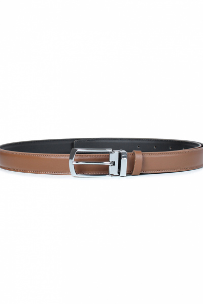 Ремень из натуральной кожи коричневый с металлической пряжкой-никель Galanteya 18621.1с2335к45 3р рыжий - фото 1