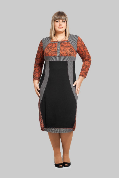 Демисезонное платье в стиле ретро с оборками и коротким рукавом Domiti 135 - фото 1