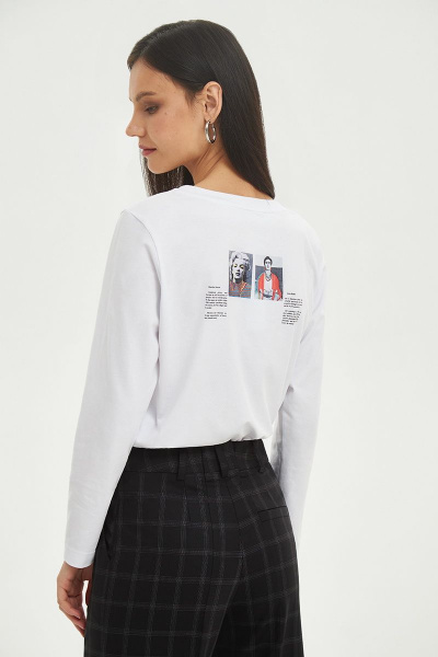 Лонгслив из плотного трикотажа с принтами Moveri by Larisa Balunova 2172LS - фото 3