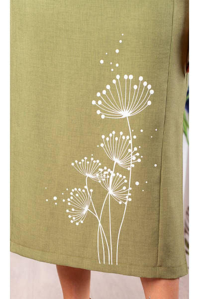 Платье из хлопка с печатью и разрезами Camelia 2202 3 - фото 4