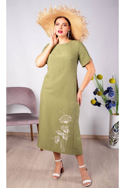 Платье из хлопка с печатью и разрезами Camelia 2202 3 - фото 2
