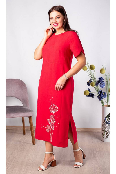 Платье на каждый день из текстиля с разрезами Camelia 2202 2 - фото 3