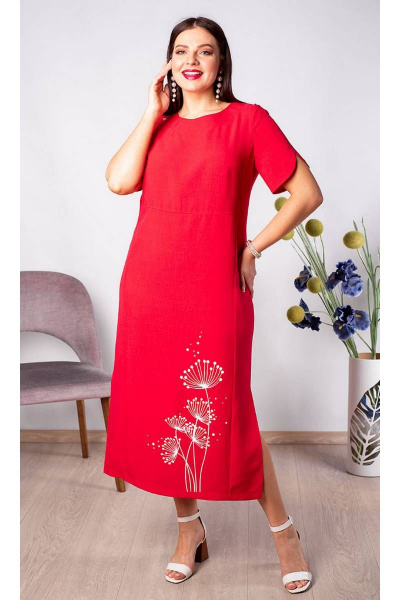 Платье на каждый день из текстиля с разрезами Camelia 2202 2 - фото 2