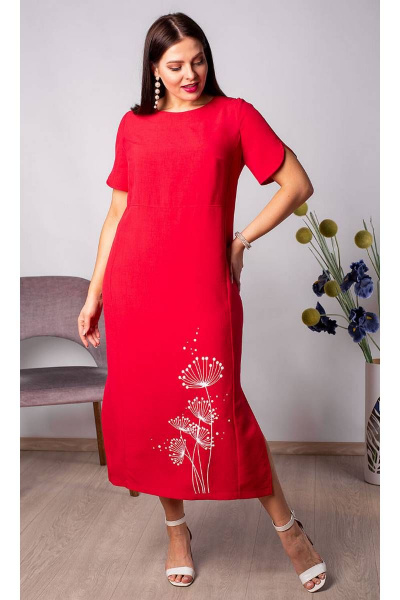 Платье на каждый день из текстиля с разрезами Camelia 2202 2 - фото 1