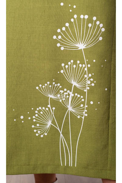 Платье в пол из хлопка с декоративной печатью Camelia 2202 1 - фото 5