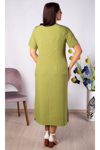 Платье в пол из хлопка с декоративной печатью Camelia 2202 1 - фото 4