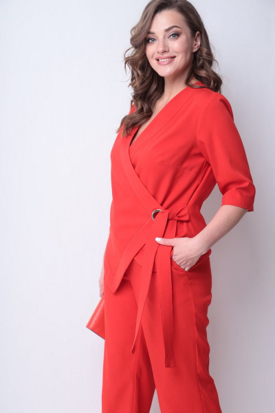 Брюки, жакет Michel chic 1290 красный - фото 7