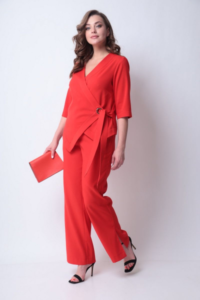 Брюки, жакет Michel chic 1290 красный - фото 2