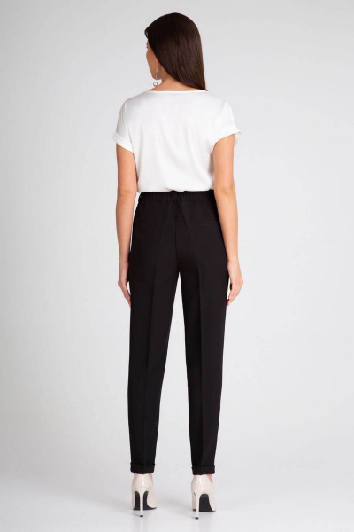 Брюки 7/8 со стрелками и отворотами IVARI 303 черный - фото 3