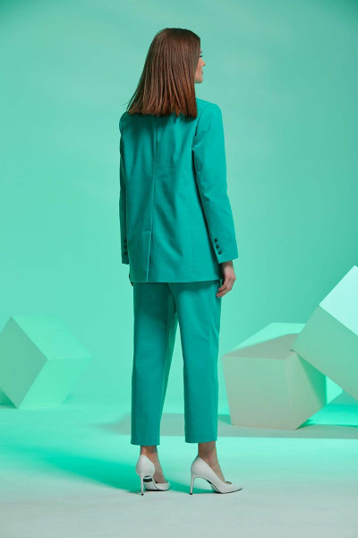 Брюки, жакет Andina 904-2 бирюза - фото 2