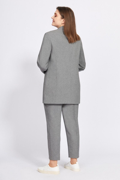 Деловой жакет на подкладке с застежкой на три пуговицы Магия Стиля М-5005/1 серый - фото 2