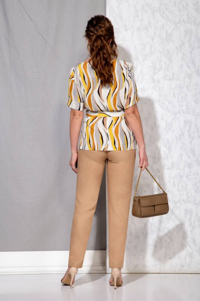 Блуза, брюки Beautiful&Free 3084 бежевый - фото 5