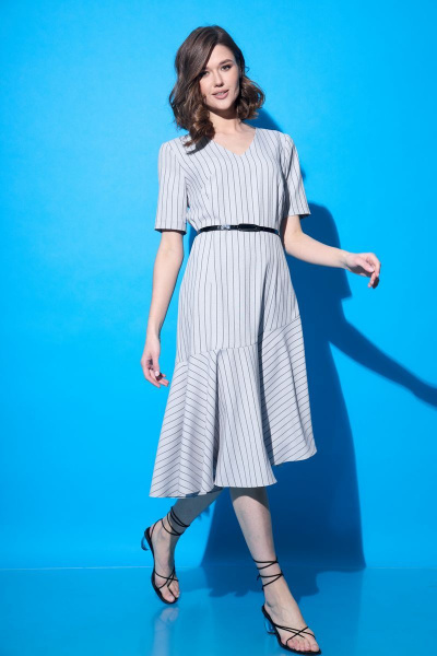 Летнее платье с нагрудными вытачками и ремнем Ларс Стиль 687 - фото 2