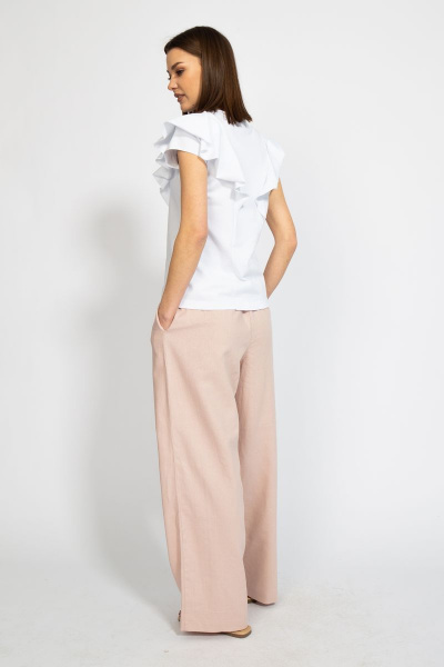 Джемпер приталенный с воланами из хлопкового трикотажа Kivviwear 4080.01 - фото 6