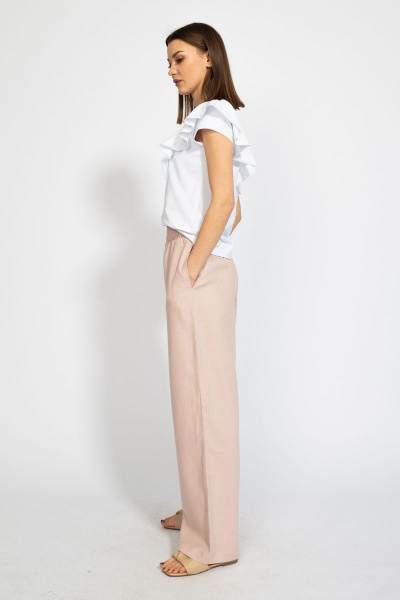 Джемпер приталенный с воланами из хлопкового трикотажа Kivviwear 4080.01 - фото 5