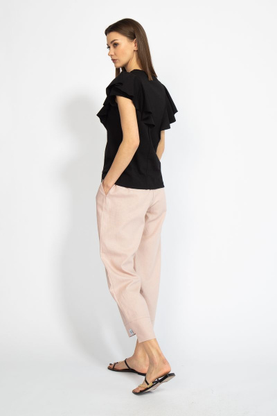 Джемпер приталенный с воланами из хлопкового трикотажа Kivviwear 4080.04 - фото 9