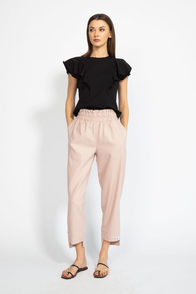 Джемпер приталенный с воланами из хлопкового трикотажа Kivviwear 4080.04 - фото 4