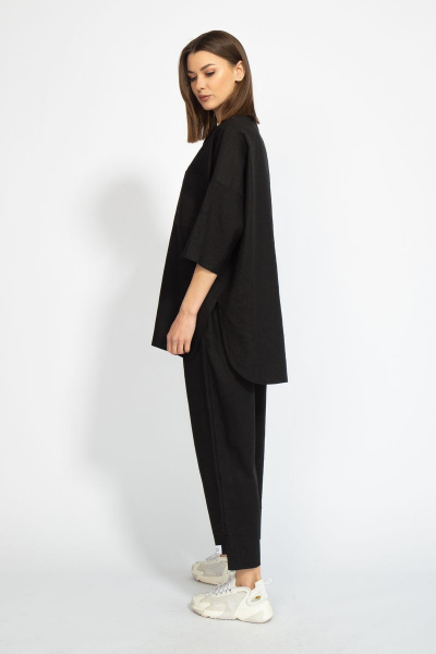 Льняные джоггеры с оборкой и боковыми карманами Kivviwear 4082.03 - фото 5