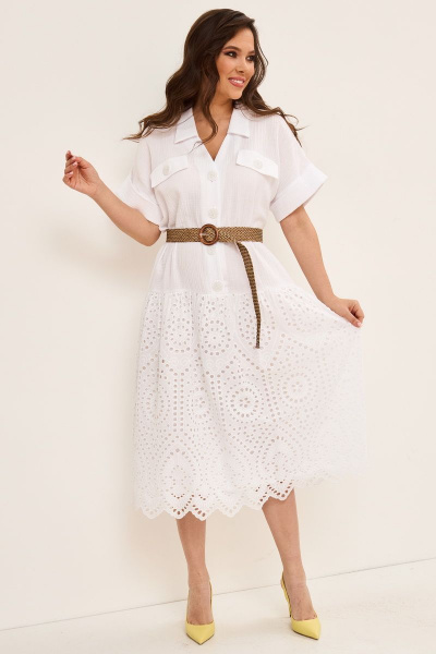 Платье Магия моды 2077 белый - фото 3