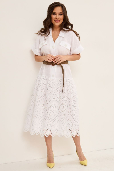 Платье Магия моды 2077 белый - фото 1