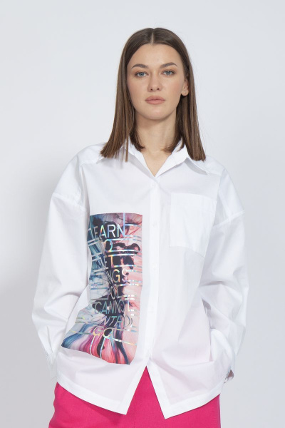 Рубашка классическая хлопковая свободного кроя Kivviwear 4070.04 - фото 1