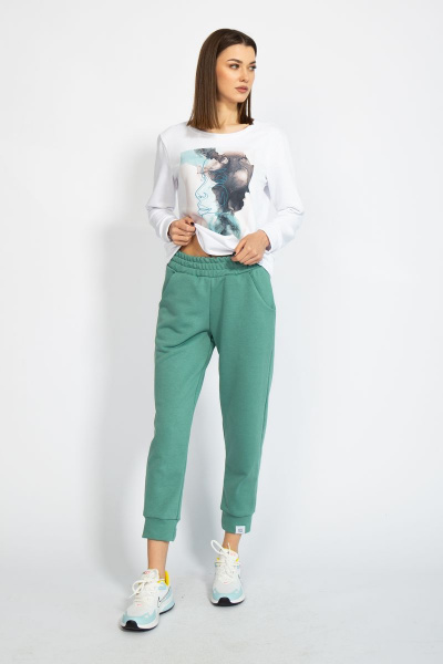 Джемпер короткий с логотипом BALANCE из трикотажного футера Kivviwear 4078.02 - фото 7