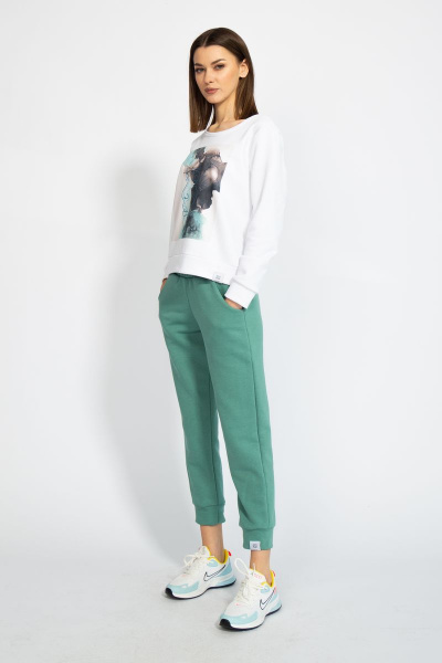 Джемпер короткий с логотипом BALANCE из трикотажного футера Kivviwear 4078.02 - фото 4