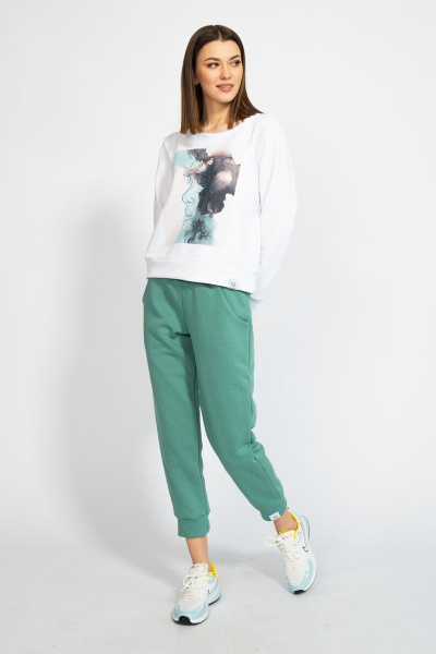 Джемпер короткий с логотипом BALANCE из трикотажного футера Kivviwear 4078.02 - фото 2