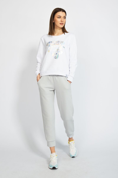 Джемпер короткий с логотипом BALANCE из трикотажного футера Kivviwear 4078.03 - фото 5