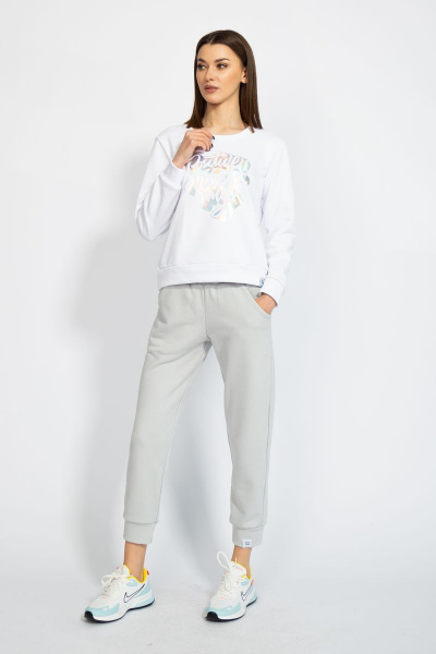 Джемпер короткий с логотипом BALANCE из трикотажного футера Kivviwear 4078.03 - фото 4