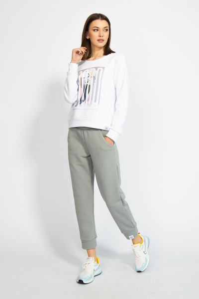 Джемпер короткий с логотипом BALANCE из трикотажного футера Kivviwear 4078.04 - фото 4