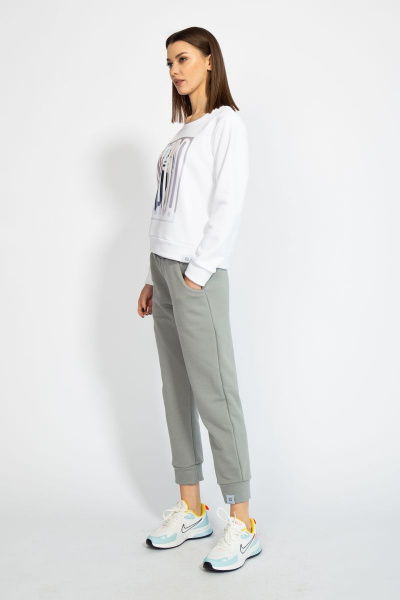 Джемпер короткий с логотипом BALANCE из трикотажного футера Kivviwear 4078.04 - фото 2