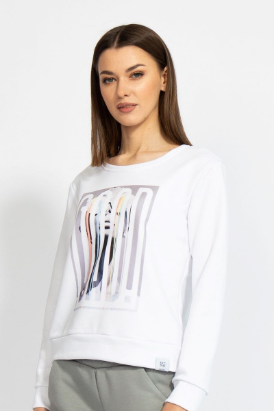 Джемпер короткий с логотипом BALANCE из трикотажного футера Kivviwear 4078.04 - фото 1