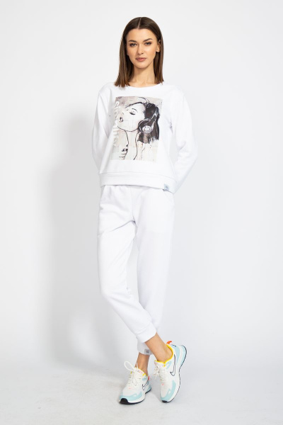 Джемпер короткий с логотипом BALANCE из трикотажного футера Kivviwear 4078.06 - фото 5