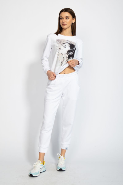 Джемпер короткий с логотипом BALANCE из трикотажного футера Kivviwear 4078.06 - фото 4