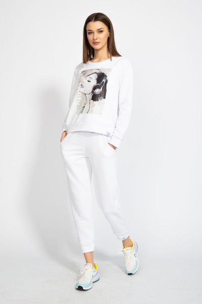 Джемпер короткий с логотипом BALANCE из трикотажного футера Kivviwear 4078.06 - фото 2