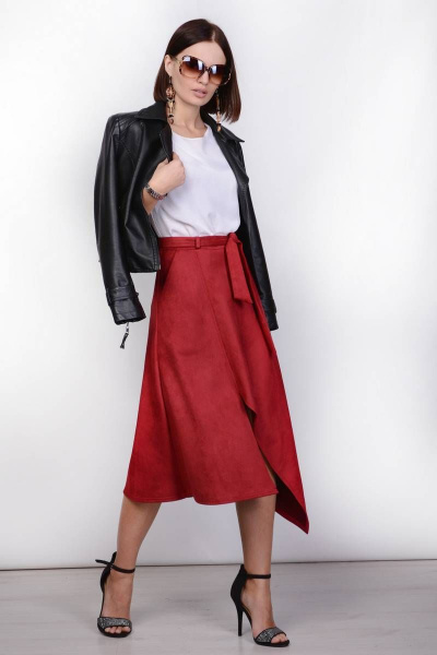 Юбка PATRICIA by La Cafe NY14971-1 винный - фото 2