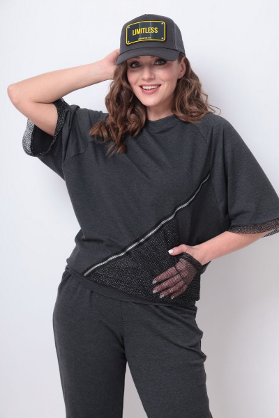 Брюки, джемпер Michel chic 1293 темно-серый - фото 6