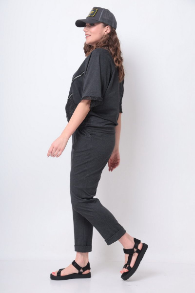 Брюки, джемпер Michel chic 1293 темно-серый - фото 3