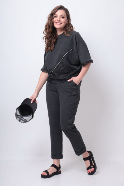 Брюки, джемпер Michel chic 1293 темно-серый - фото 2