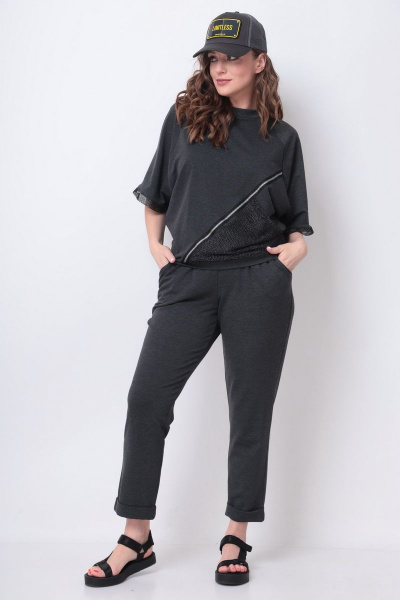 Брюки, джемпер Michel chic 1293 темно-серый - фото 1