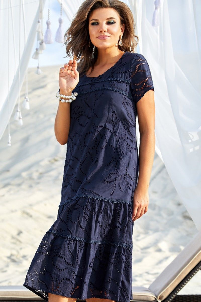 Платье Vittoria Queen 16003 темно-синий - фото 1