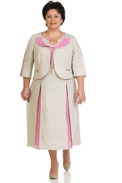 Леновое платье и жакет на демисезон для повседневности Classic Moda 274 - фото 1