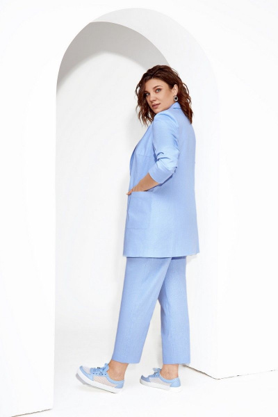 Брюки, жакет, майка IVA 1379 голубой - фото 10
