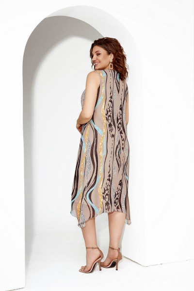 Платье IVA 1381 коричневый - фото 6