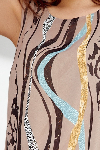 Платье IVA 1381 коричневый - фото 4