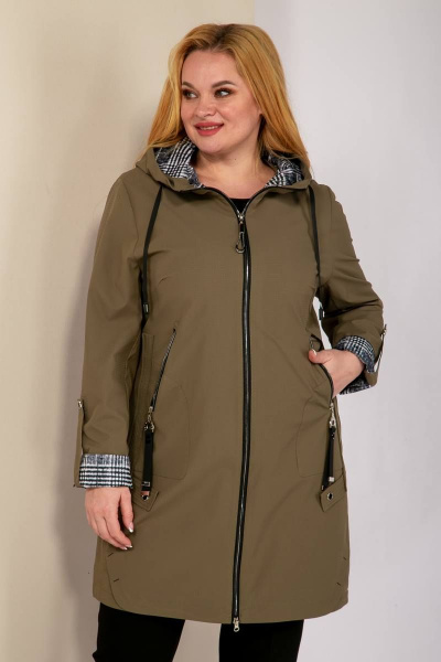 Плащ Shetti 2077-1 хаки - фото 4