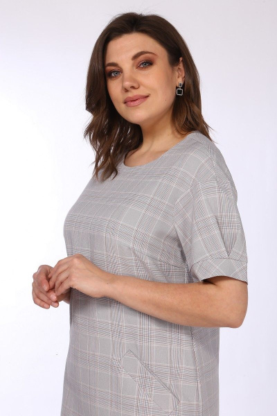 Платье Lady Style Classic 1558 серый - фото 2
