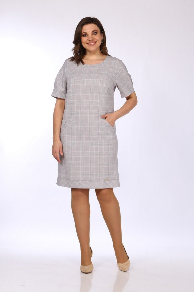Платье Lady Style Classic 1558 серый - фото 1